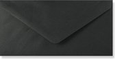 Zwarte DL enveloppen 11 x 22 cm 100 stuks