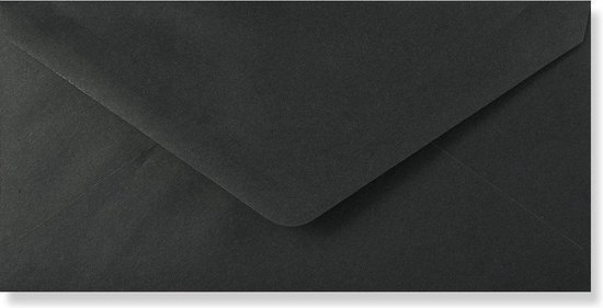 Zwarte enveloppen 11 x 22 cm 100 | bol.com