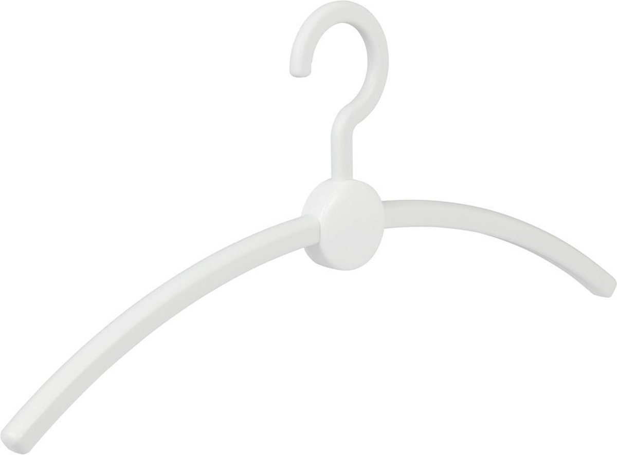 De Kledinghanger Gigant - 12 x Garderobehanger Point kunststof wit / wit, 45 cm