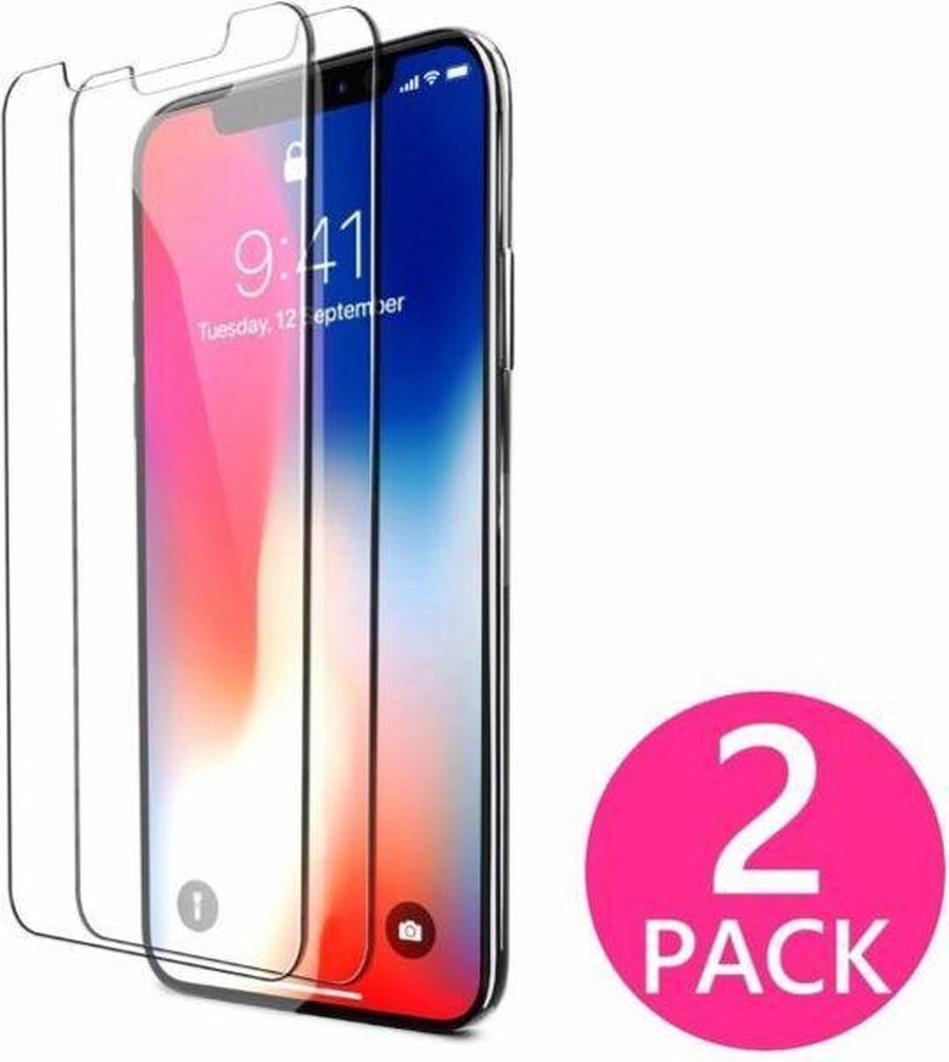 Phone Buddy 2x Screenprotector Iphone X / Iphone XS / Iphone 11 Pro Glas Duo-Pack