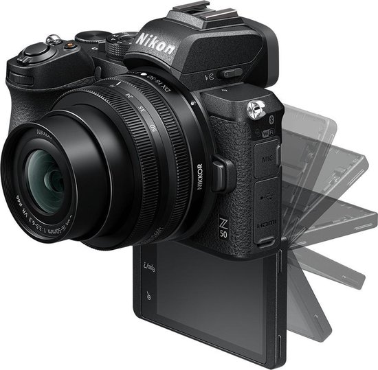Nikon Z50 - Systeemcamera - Dubbelzoomkit - + NIKKOR Z DX 16-50mm f/3.5-6.3 VR & NIKKOR Z DX 50-250mm f/4.5-6.3 VR-Lens - Nikon