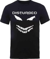 Disturbed Heren Tshirt -L- Scary Face Candle Zwart