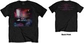 Prince Heren Tshirt -2XL- Watercolours met rug print Zwart