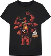 Marvel Deadpool Heren Tshirt -S- Deadpool Arms Zwart