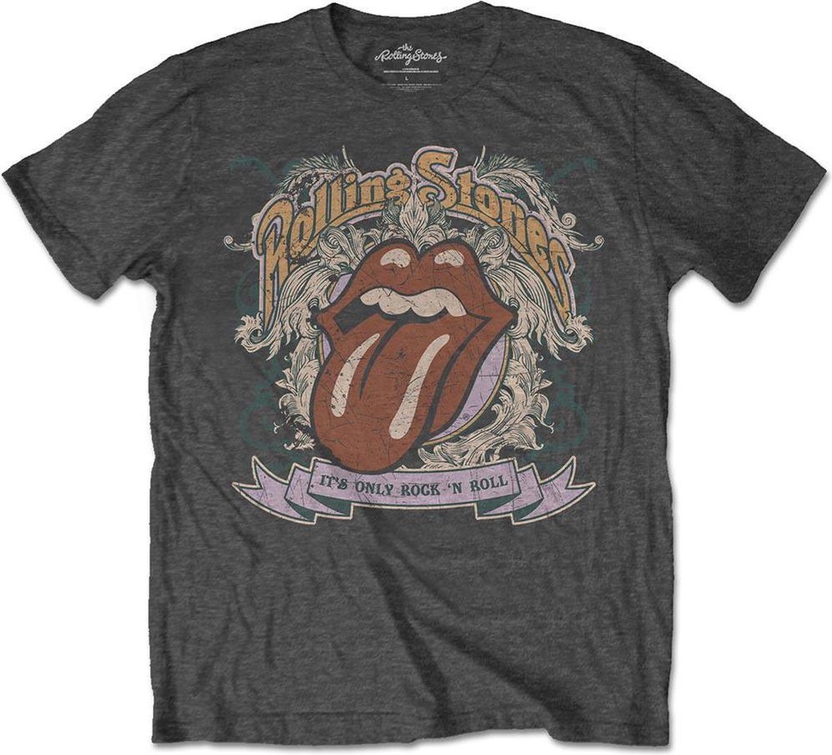 The Rolling Stones T Shirt Rock N Roll Band Logo Officiel Homme Nouveau 2Tone 
