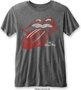 The Rolling Stones Heren Tshirt -S- Vintage Tongue Grijs