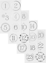 Creativ Company 28458 sticker Folie Zilver, Wit 24 stuk(s)