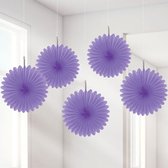 Amscan Waaiers Feestdecoratie 15 Cm 5 Stuks Paars
