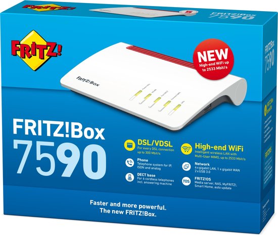 FRITZ!Box 7590 - Router - 2600 Mbps