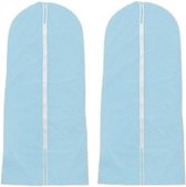 2x Housses de Housses de protection pour vêtements bleu clair 137 x 60 cm - Housses pour vêtements - Accessoires de rangement pour vêtements d'armoire