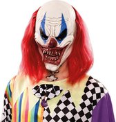 Witbaard Clownsmasker Rubber Wit/rood/blauw Mt One-size