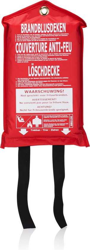 Smartwares 10.014.60 - Blusdeken Beginnende brand - 1x1 Meter - Snel te gebruiken - Incl ophangoog