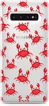 Samsung Galaxy S10 hoesje TPU Soft Case - Back Cover - Crabs / Krabbetjes / Krabben