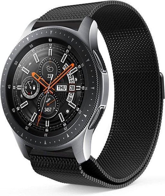 Milanese Armband Zwart voor Samsung Galaxy Watch / S3 Classic / S3 ...