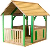 AXI Forest Speelhuis in Bruin/Groen - Speelhuisje voor de tuin / buiten - FSC hout - Tuinhuisje met veranda voor kinderen