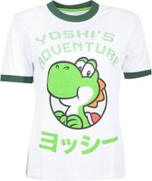 Nintendo Super Mario Dames Tshirt -L- Yoshi Wit