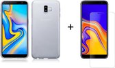 Samsung J6 Plus 2018 Hoesje - Samsung Galaxy J6 Plus 2018 hoesje siliconen case transparant cover - 1x Samsung J6 Plus 2018 Screenprotector