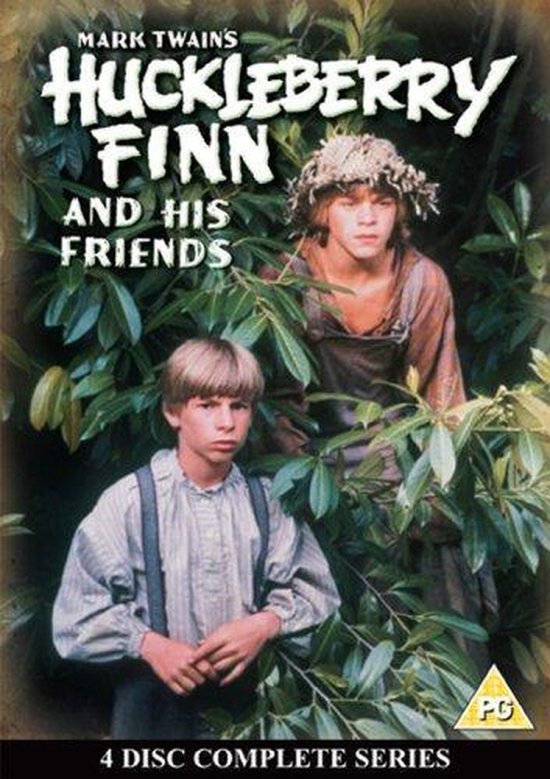 Twee jongens tussen bladeren. Mark Twain's Huckleberry Finn en zijn vrienden.