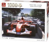 King Puzzel 1000 Stukjes (68 x 49 cm) - Flying Start - Legpuzzel - Raceauto's