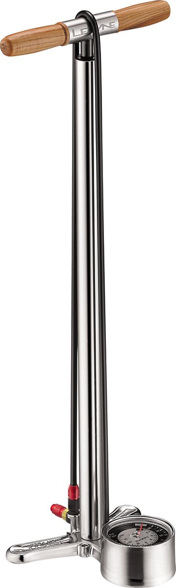 Lezyne Alloy Floor Drive Vloerpomp - Vloerpomp - Extra lang - 15 bar maximale druk - Manometer - 8,9cm - Stevige slang - Staande pomp - Zilver — afbeelding 2