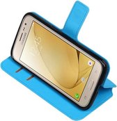 Blauw Samsung Galaxy J2 2016 TPU wallet case booktype hoesje HM Book