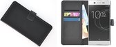 Sony Xperia XA1 Ultra Zwart effen Wallet Bookcase Hoesje