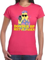 Fout paas t-shirt roze donder op met je Pasen voor dames 2XL