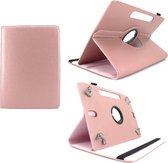 Universele Tablet Case Cover voor 10 inch Tablet - 360° draaibaar - Rose Goud