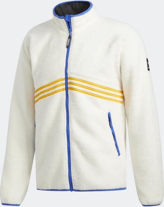 Adidas Sherpa Full zip fleece vest cream white | bol.com