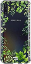 HappyCase Samsung Galaxy A70 Flexibel TPU Hoesje Leaves Print