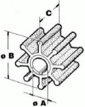 CEF Impeller ø14,35xø57,5x15mm / 10 schoepen