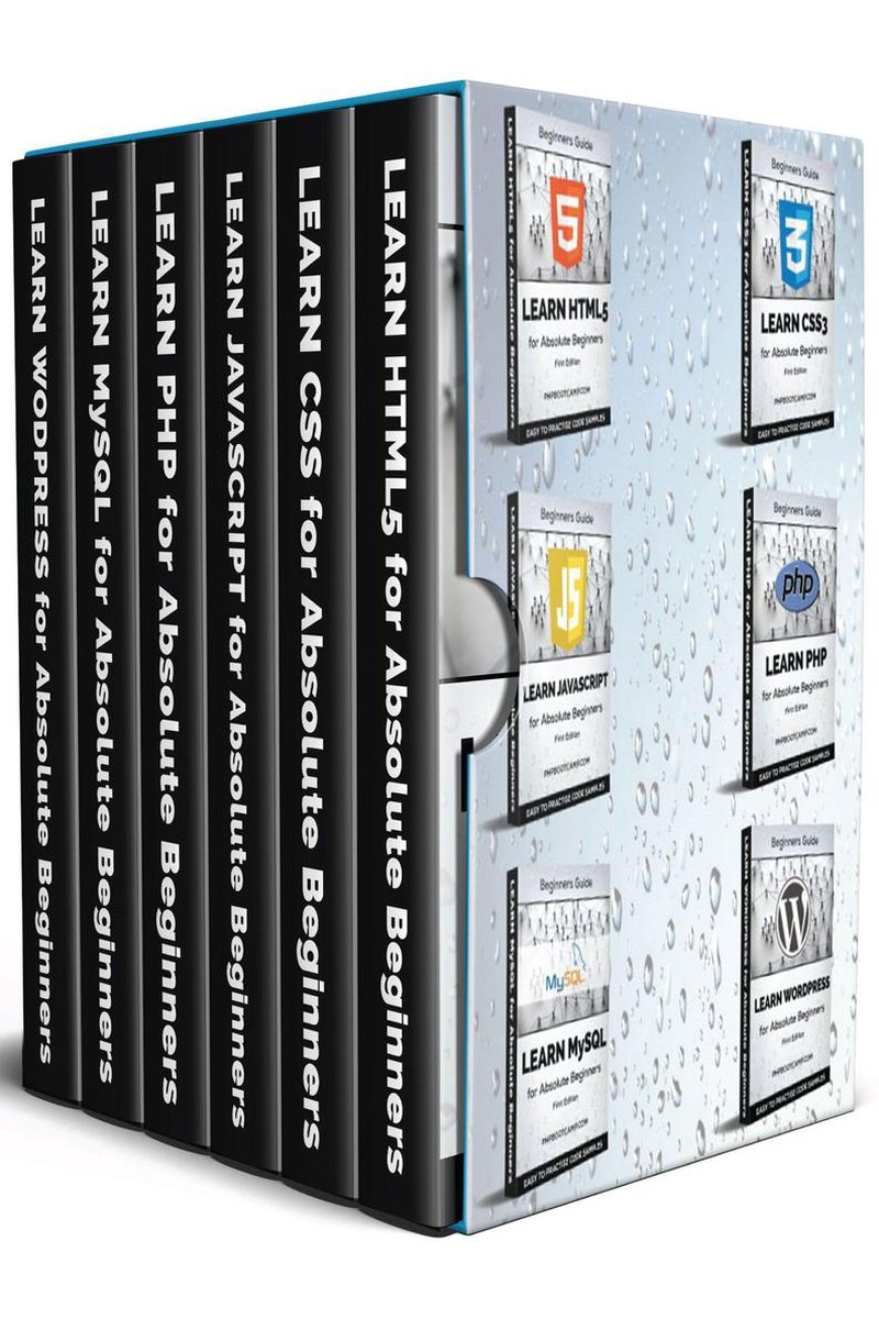 Omslag van 1 - Learn Basics of Web Development by Learning HTML, CSS, JavaScript, PHP, MySQL and WordPress for Absolute Beginners