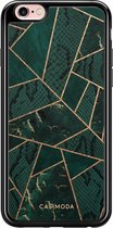 iPhone 6/6s siliconen zwart hoesje - Abstract groen | Apple iPhone 6/6s case | TPU backcover transparant