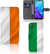Cuir PU Protection Etui Housse pour Huawei Y5 (2019) Coque Téléphone Drapeau Irlandais