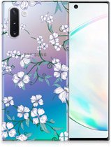 Back Case Geschikt voor Samsung Note 10 TPU Siliconen Hoesje Blossom White