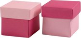 Boîtes Carton Pliantes Créotime 5,5 X 5,5 X 5,5 Cm 10 Pièces Rose