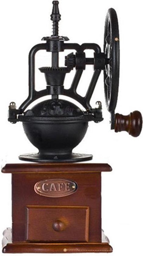 Handleiding koffiemolen antieke gietijzeren crank koffie machine |