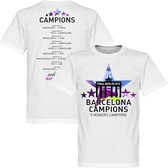 Barcelona 5 Star Road To Victory T-Shirt 2015 - XXXL