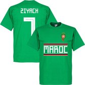 Marokko Ziyach 7 Team T-Shirt - Groen - XS