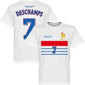 Frankrijk 1998 Deschamps Retro T-Shirt - Wit - 5XL