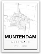 Poster/plattegrond MUNTENDAM - 30x40cm