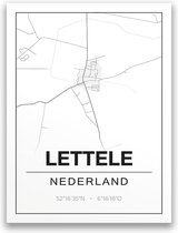 Poster/plattegrond LETTELE - 30x40cm