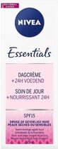 NIVEA Essentials verzachtende Droge/gev huid - 2 x 50 ml - voordeelverpakking - Dagcrème