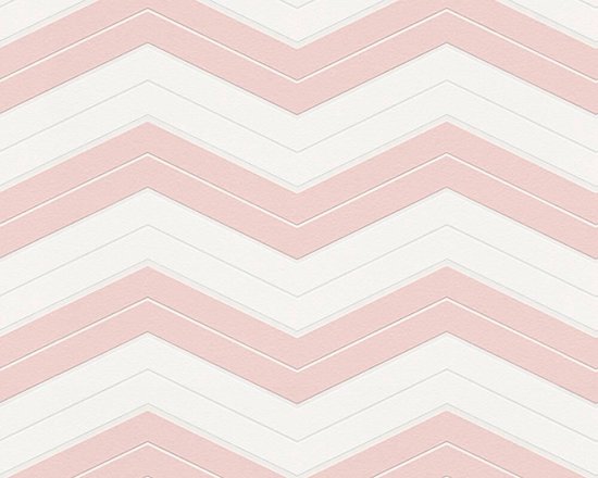 CHEVRON WALLPAPER - Rose Blanc - AS Creation DESIGNDSCHUNGEL 2 by Laura Noltemeyer