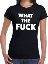 What the Fuck tekst t-shirt zwart dames - dames shirt  What the Fuck M