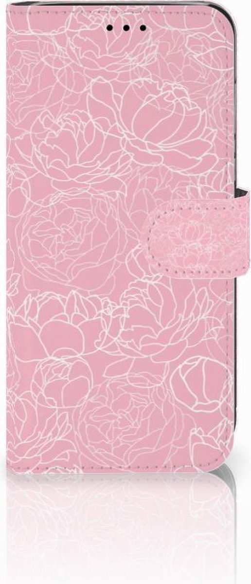 Huawei P20 Lite Hoesje White Flowers