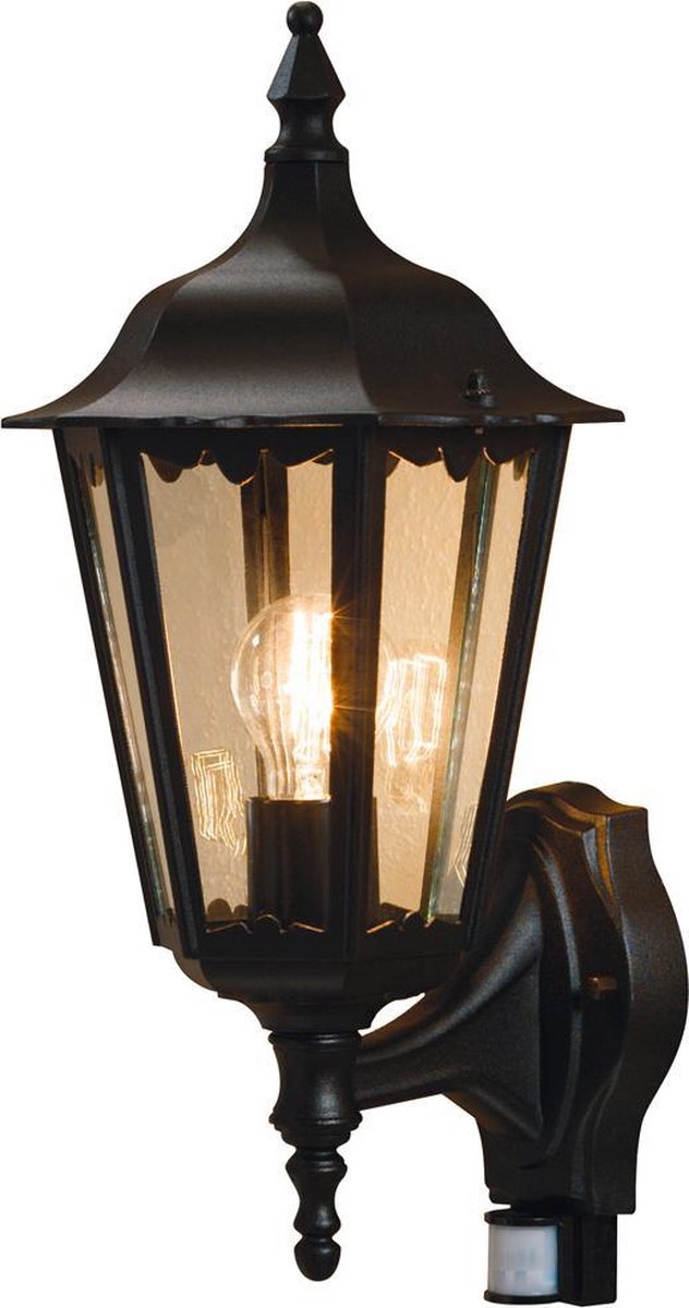 Wandlamp sensor Firenze Vicchio zwart buitenlamp Konstsmide 7236-750 staand