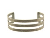 Behave® Dames klem armband oud zilver-kleur 18 cm