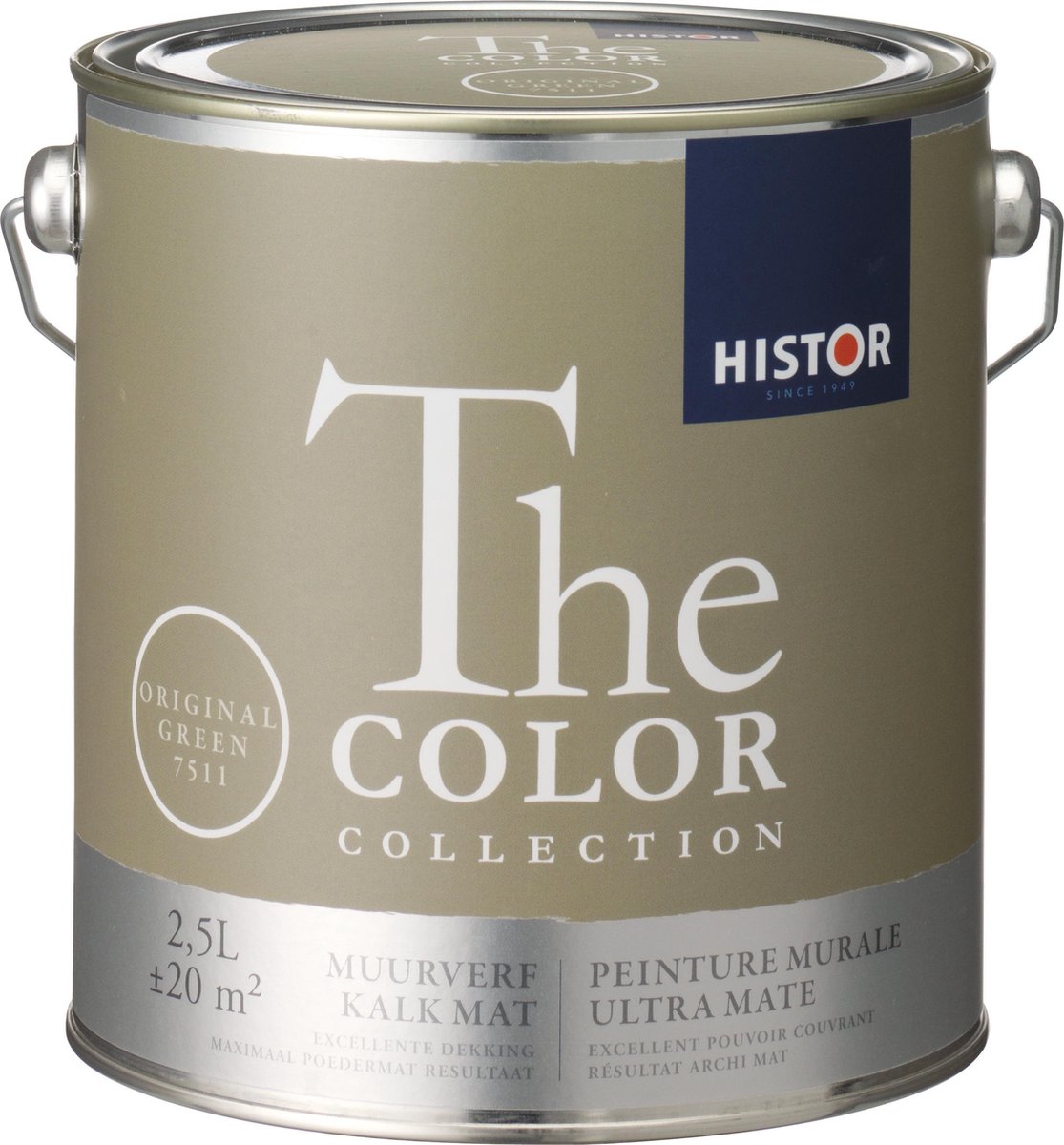Histor Color Collection Muurverf 2,5 - Original Green | bol.com