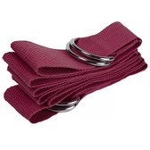 #DoYourYoga - strap voor yogamat  - »Yuki« -  verstelbare transportriem voor alle standaard yoga-, pilates- en extra dikke fitnessmatten - 196 x 3,7 cm - rosé rood